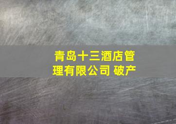 青岛十三酒店管理有限公司 破产